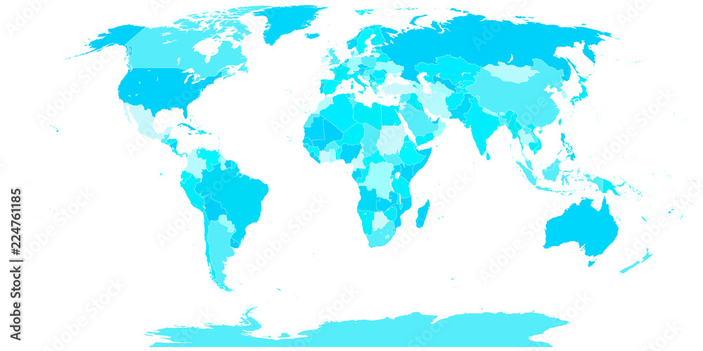  Isolated World map