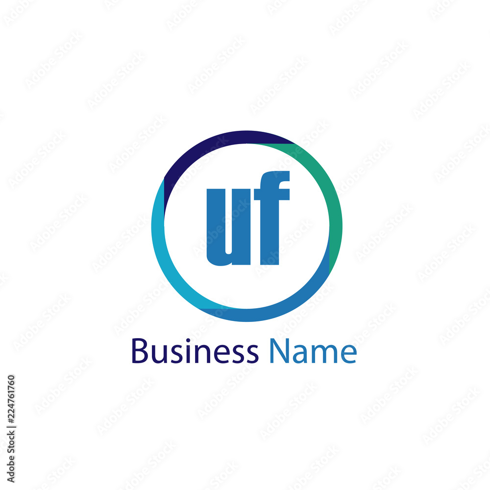 Initial Letter UF Logo Template Design Initial Letter UF Logo Template Design