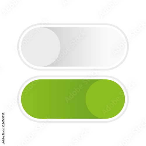 Digital switch - vector graphic elements.