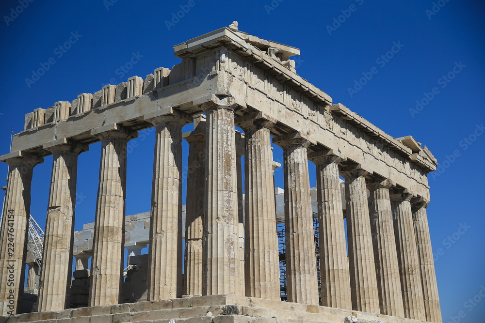 The Parthenon atop the Acropolis in Athens