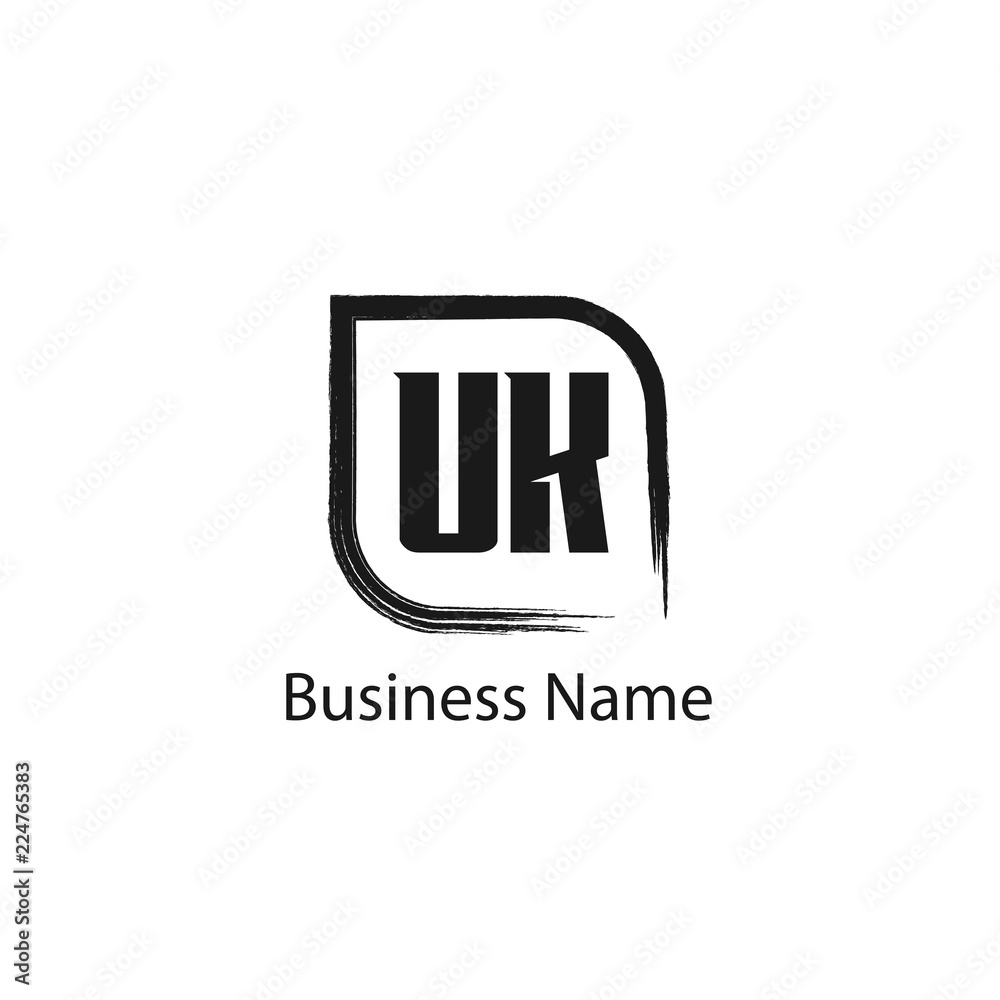 Fototapeta premium Initial Letter UK Logo Template Design
