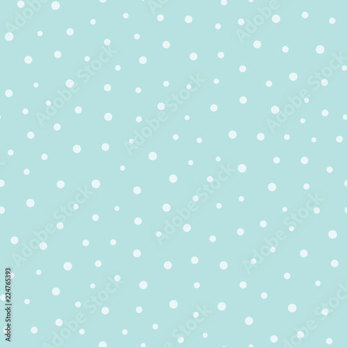 Geometric turquoise pattern with dots. Vector seamless texture