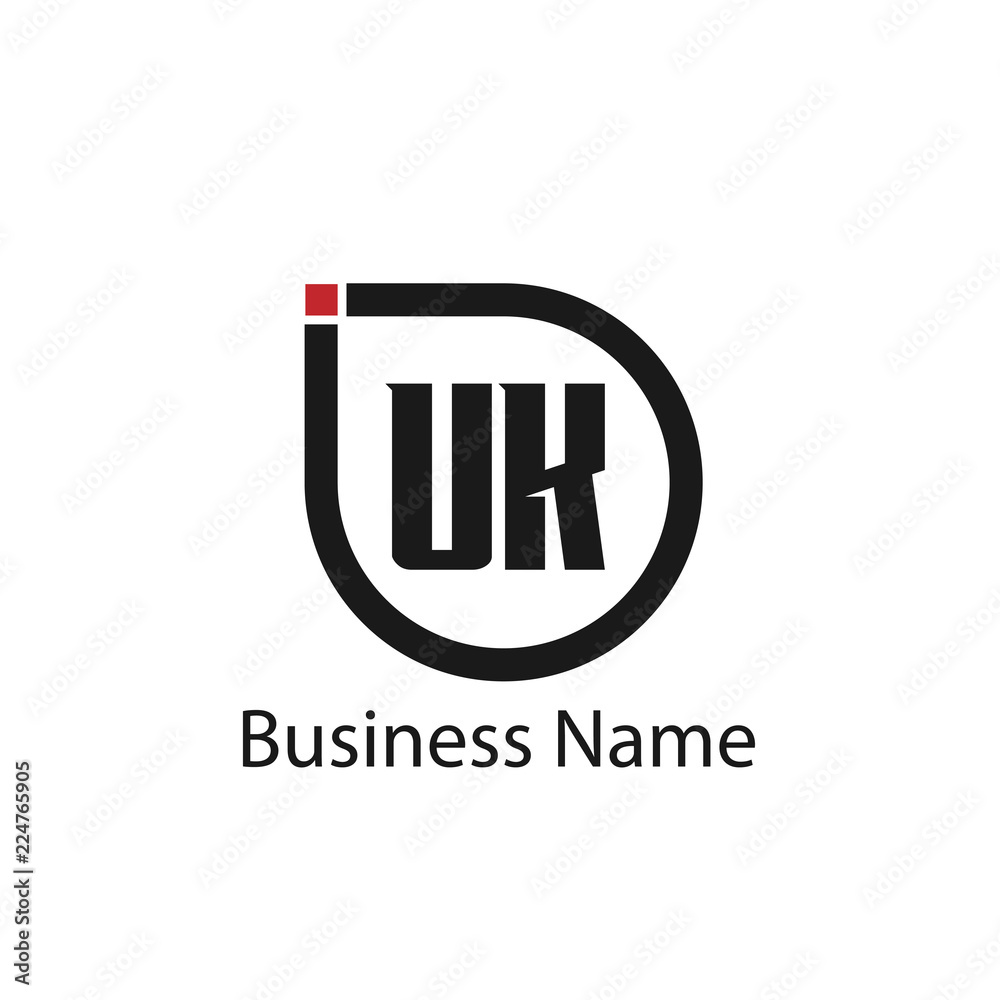 Initial Letter UK Logo Template Design Initial Letter UK Logo Template Design