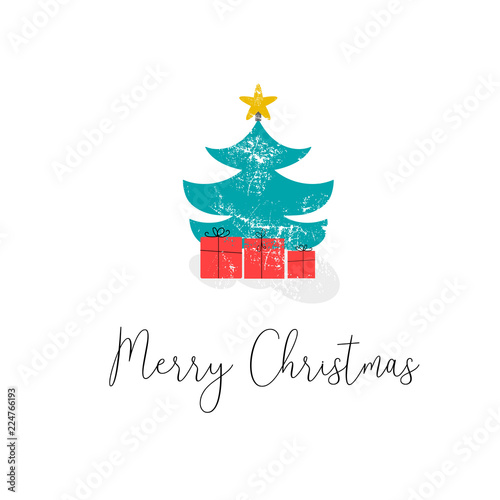 Merry Christmas and Happy New Year cartoon illustration design for greeting card, postcard, apparel, invitation card, canvas, textile, wrapping, gift