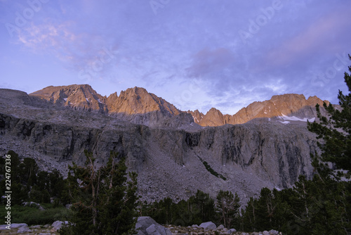 Sunrise on the Trail, above Vidette Meadow, John Muir Trail