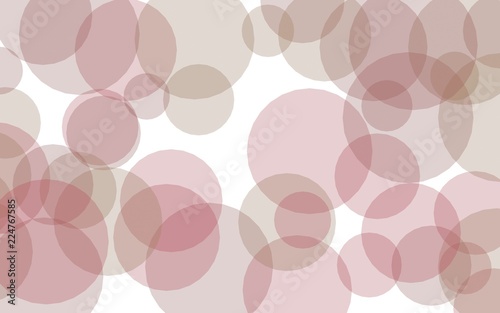 Multicolored translucent circles on a white background. 3D illustration