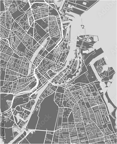 Photography map of the city of Copenhagen, Denmark