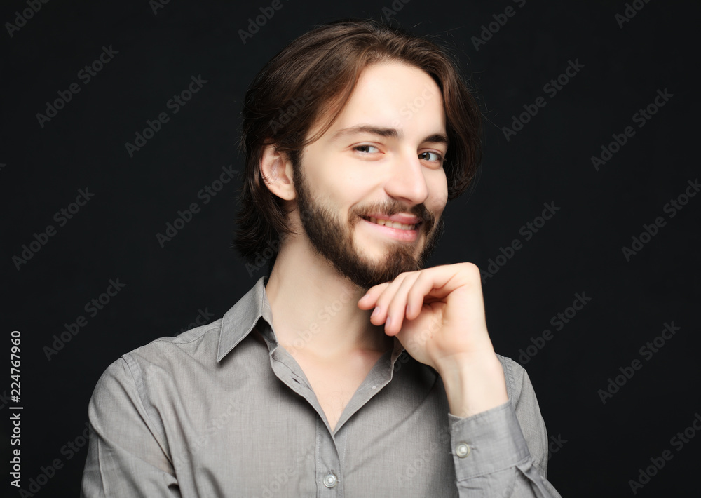 lifestyle and people concept:young man has excited expression, dresssed casually lifestyle and people concept:young man has excited expression, dresssed casually