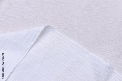 Cotton cloth of white color, matlas photo