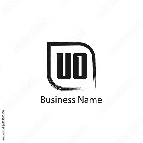 Initial Letter UO Logo Template Design © Scooby