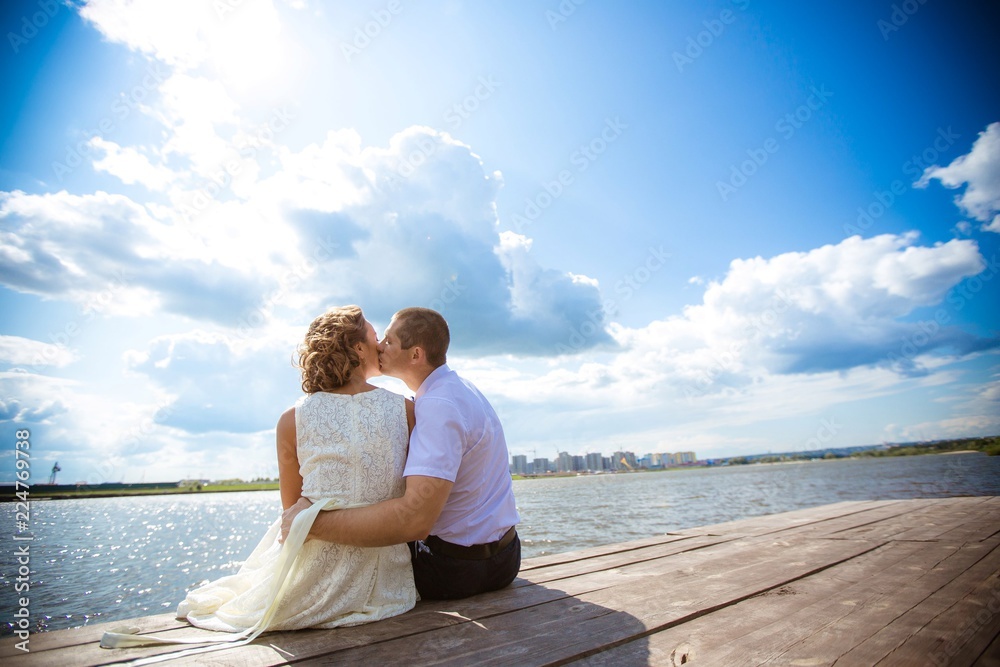 Fototapeta premium couple on the beach