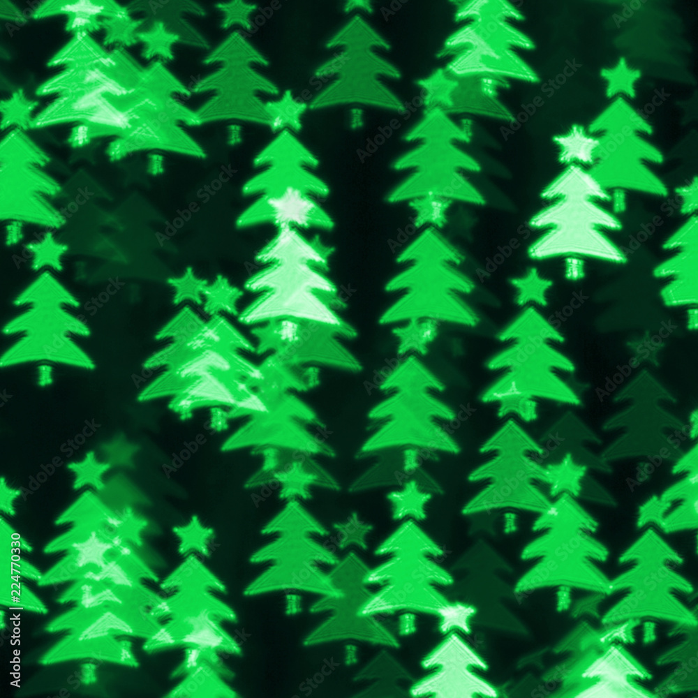Obraz premium Christmas trees bokeh