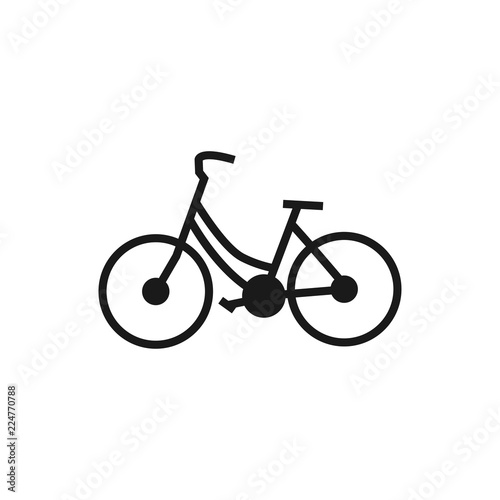 Line art of bicycle logo design template vector