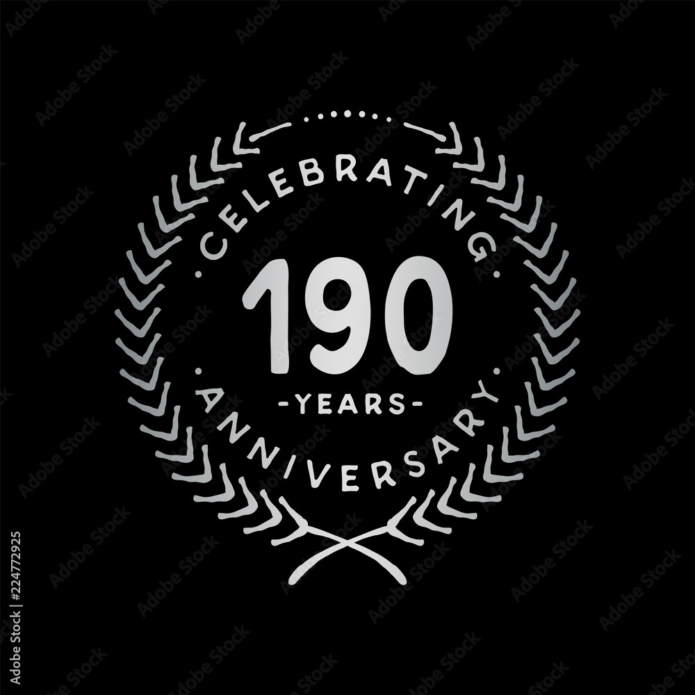 190 years design template. 190th vector and illustration 190 years design template. 190th vector and illustration