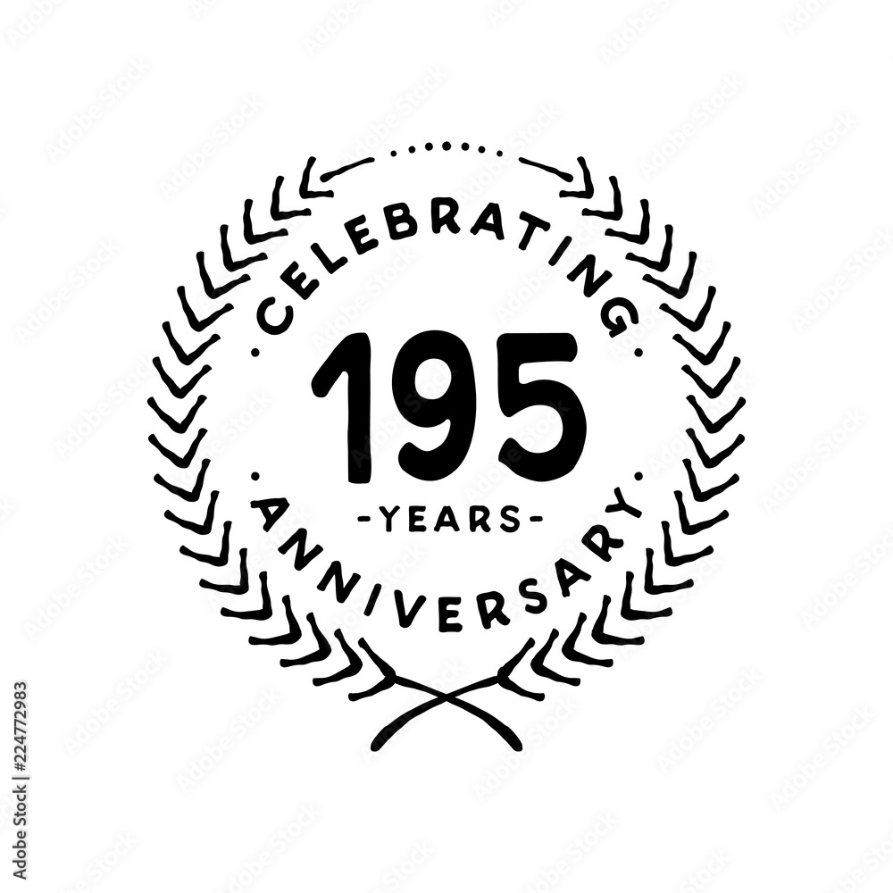 195 years design template. 195th vector and illustration 195 years design template. 195th vector and illustration