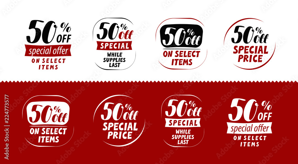 Obraz premium Sale, discount banner. Special offer, label. Vector illustration