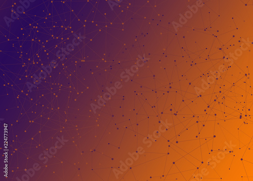 Abstract connection dots. Technology background.