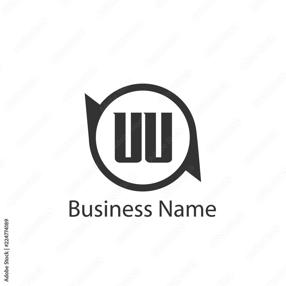 Initial Letter UU Logo Template Design