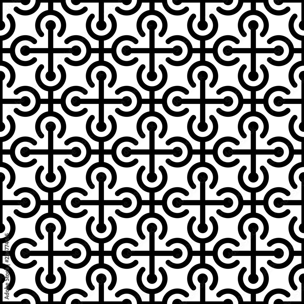 Vector monochrome geometric pattern. Modern seamless texture. Vector monochrome geometric pattern. Modern seamless texture.