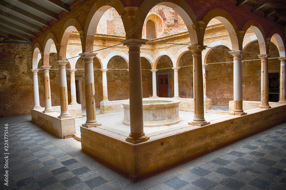 Lower cloister of the Carthusian monastery of Escaladei