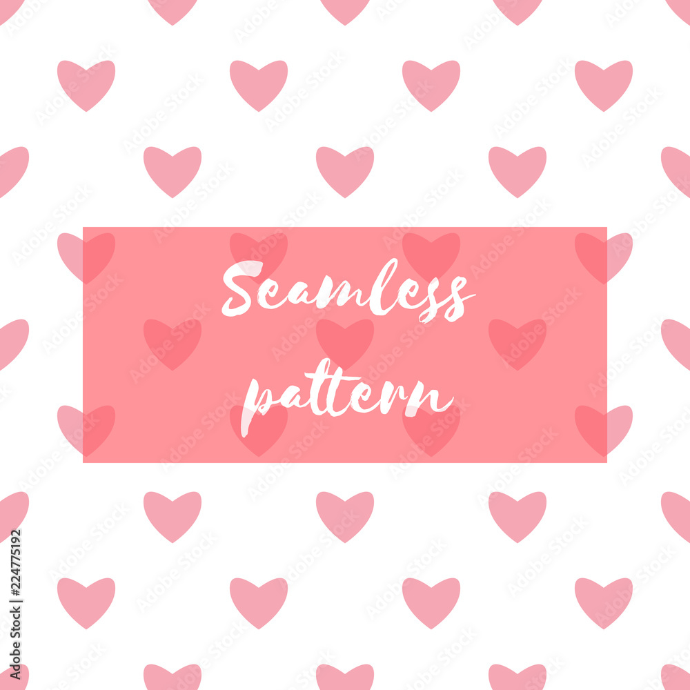 Seamless pattern with heart shapes. Beauty holiday illustration. Valentines day greeting card. Design elements. Valentines day celebration. Inscriptions and signs Seamless pattern with heart shapes. Beauty holiday illustration. Valentines day greeting card. Design elements. Valentines day celebration. Inscriptions and signs