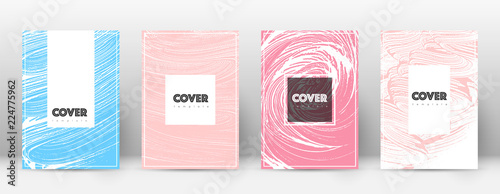 Cover page design template. Hipster brochure layout. Brilliant trendy abstract cover page. Pink and 