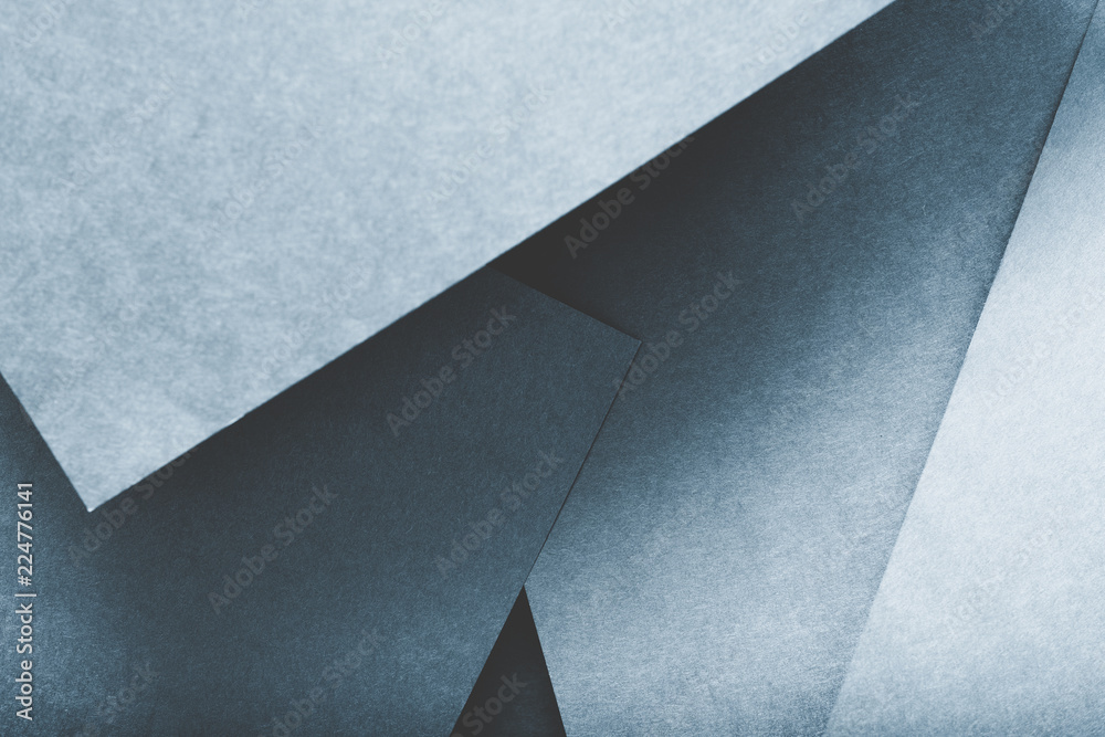 paper layers. abstract geometric background with copy space. blue color shades. paper layers. abstract geometric background with copy space. blue color shades.