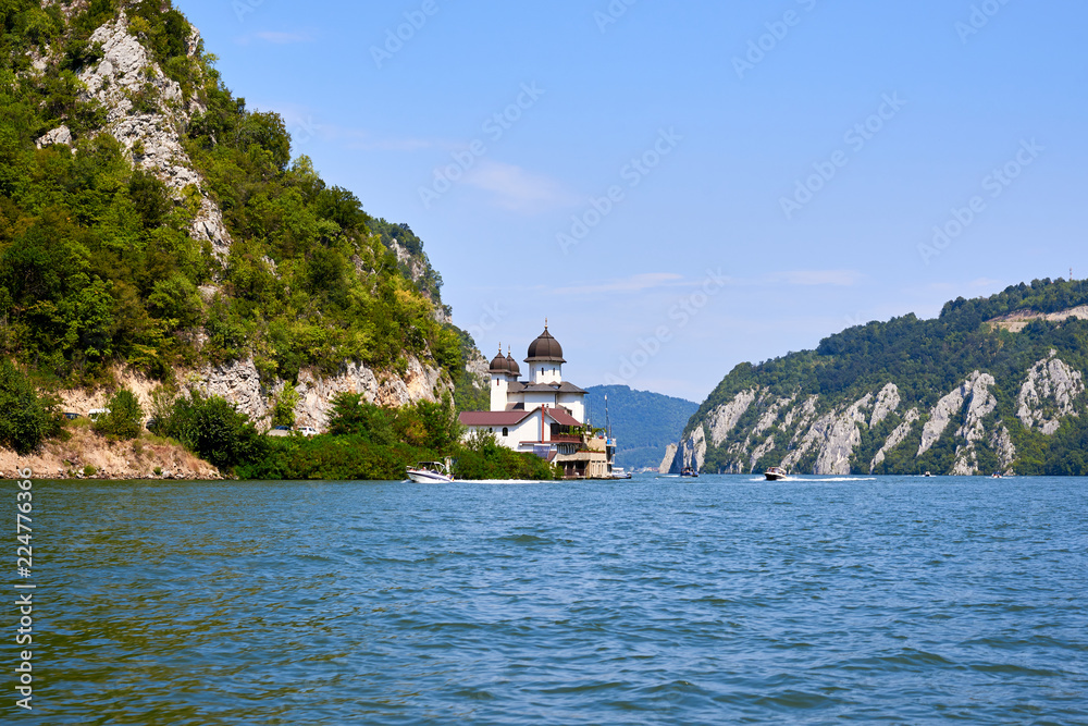 Church on the shore of Danube Big Boilers	