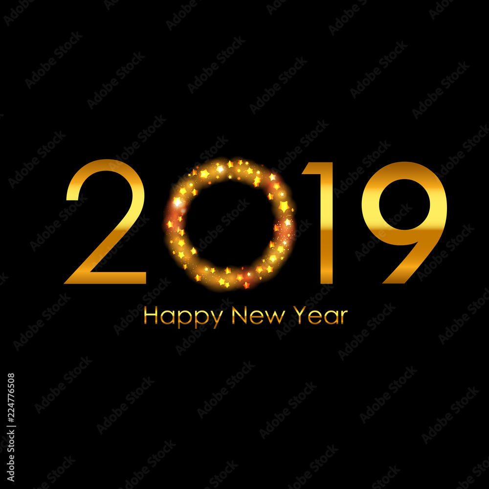 2019 Happy New Year and Marry Christmas Background. Vector Illustration 2019 Happy New Year and Marry Christmas Background. Vector Illustration