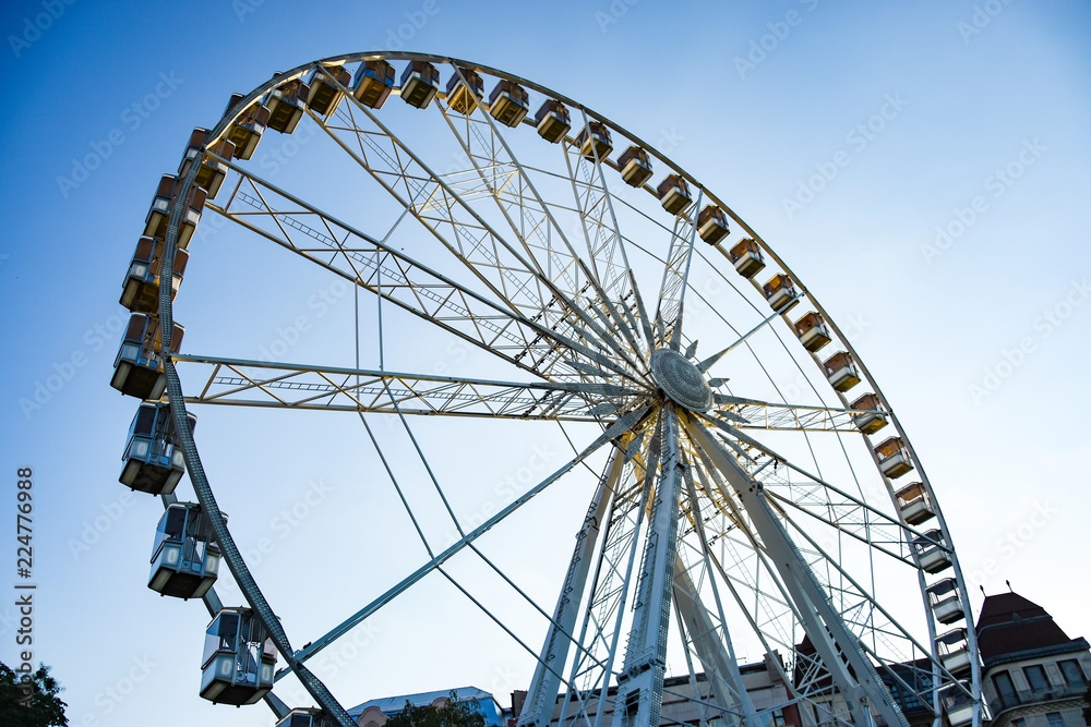 Ferris wheel at the evening