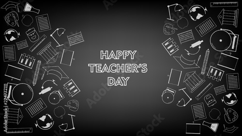 teacher's day vector drawing design illustration