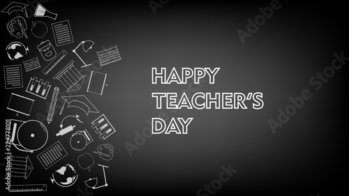 teacher's day vector drawing design illustration