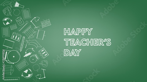 teacher's day vector drawing design illustration