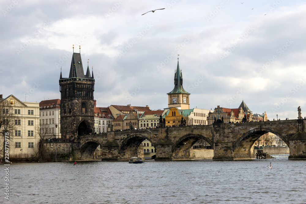 PRAGUE, CZECH REPUBLIC - FEBRUARY 2018: Rest in a wonderful city. Czech Republic