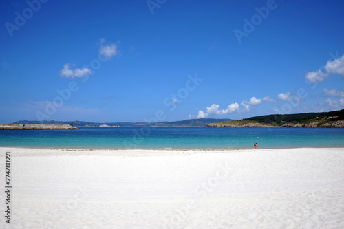 LAXE, GALICIA, SPAIN - JULY 11, 2018: the Laxe beach in Galicia