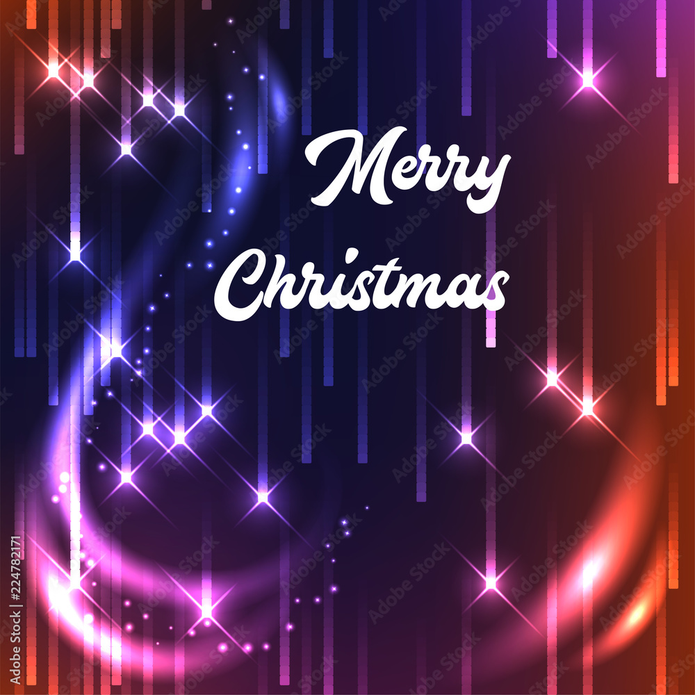 Christmas magic background with sparks.