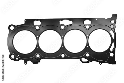 car gasket cylinder head internal combustion engine on a white background photo