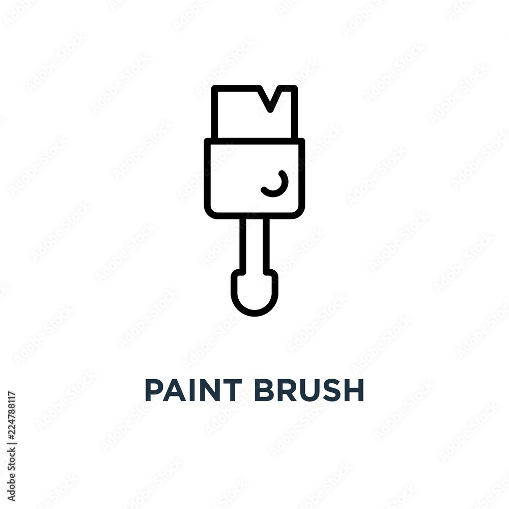 Paint brush icon. Linear Simple element illustration. Paint brus Paint brush icon. Linear Simple element illustration. Paint brus