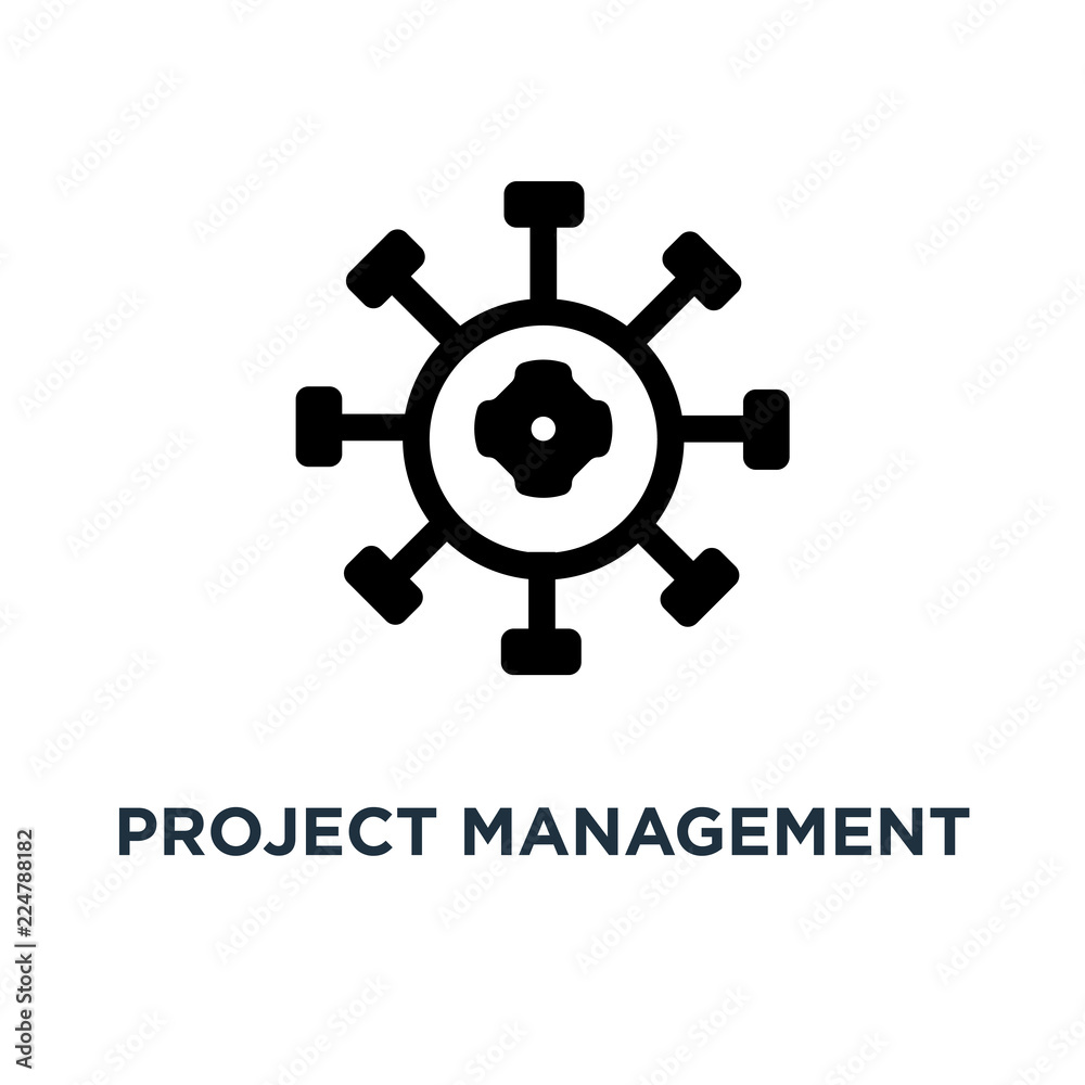 Project management icon. Simple element illustration. Hub and sp Project management icon. Simple element illustration. Hub and sp
