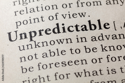 definition of unpredictable