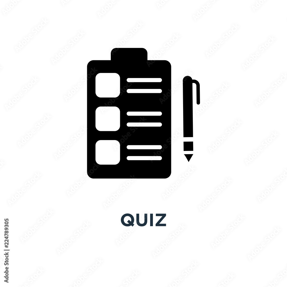 Quiz icon. Simple element illustration. Quiz concept symbol desi Quiz icon. Simple element illustration. Quiz concept symbol desi