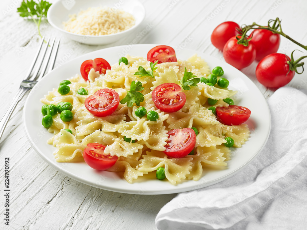 plate of pasta with cheese and vegetables