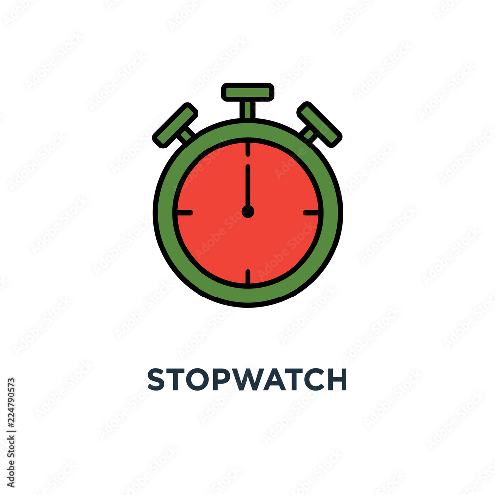 stopwatch icon. timer, countdown concept symbol design, sport watch, clock, chronometer or countdown, outline, vector illustration stopwatch icon. timer, countdown concept symbol design, sport watch, clock, chronometer or countdown, outline, vector illustration