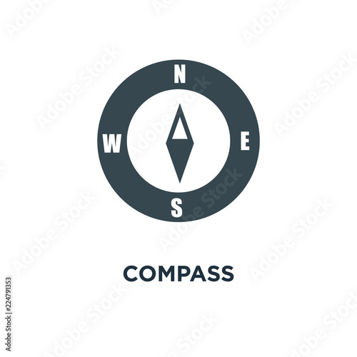 compass icon. navigation concept symbol design, direction vector