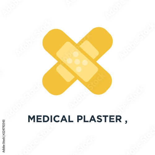 medical plaster , plaster icon. bandage, health adhesive care concept symbol design, vector illustration