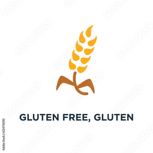 gluten free, gluten free icon. healthy and organic, wheat concept symbol design, vector illustration
