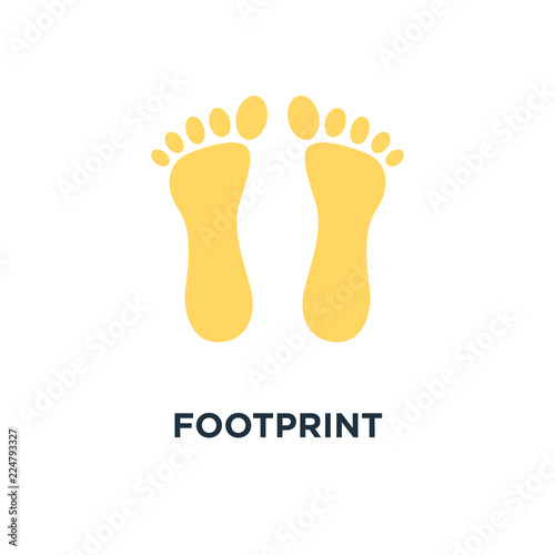 footprint icon. human foot print, feet silhouette concept symbol