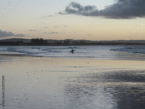 Beach of Byron Bay. Australia's surfing coast