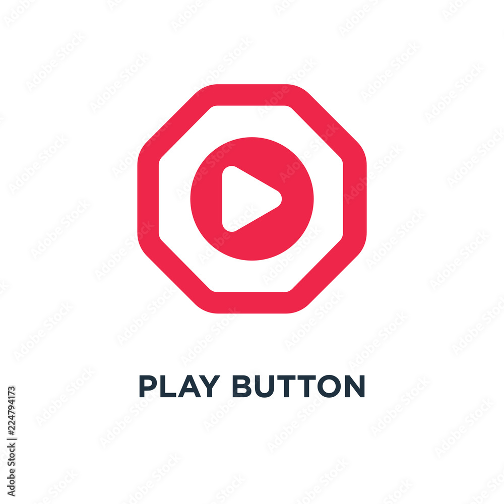 play button icon. media concept symbol design, start music or pl play button icon. media concept symbol design, start music or pl