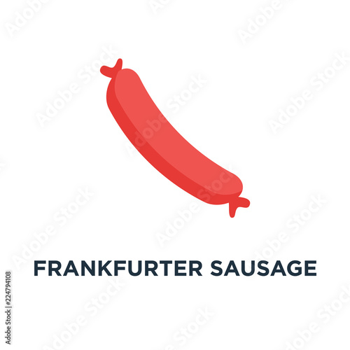 frankfurter sausage icon. grilled hot dog meal sign concept symb